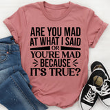 Are You Mad at What I Said or Mad Because It’s True T-Shirt